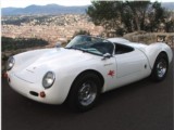 Classic Car rental  Convertible Porsche 550 RS Spyder - hire classic luxury car with driver without driver authentic French Riviera Juan Les Pins Antibes Cannes 